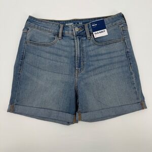Old Navy Womens High Rise Wow Denim Shorts Cuffed Blue Size 8